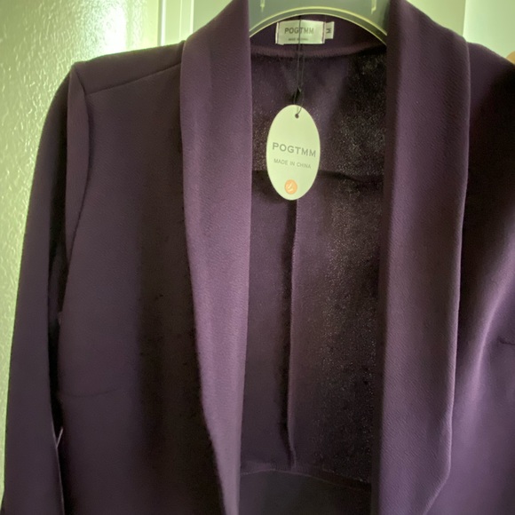 Women's 3/4 Sleeve Open Front Blazer - Picture 3 of 7